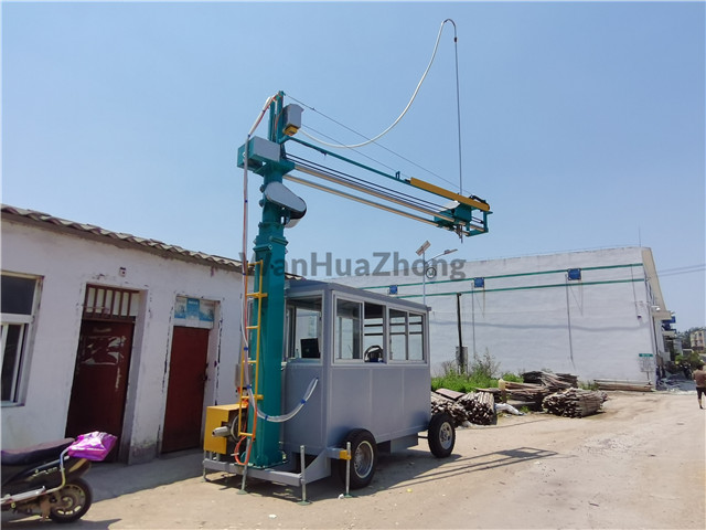 mobile grain truck probe in the grain warehouse