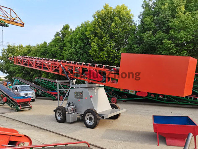 Steering telescopic loading belt conveyor