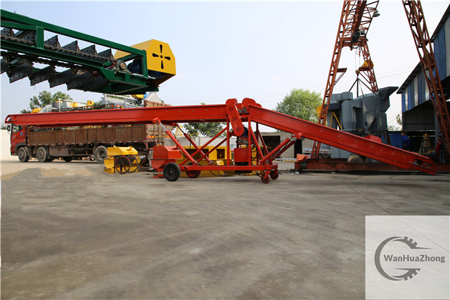 mobile double wing belt conveyor