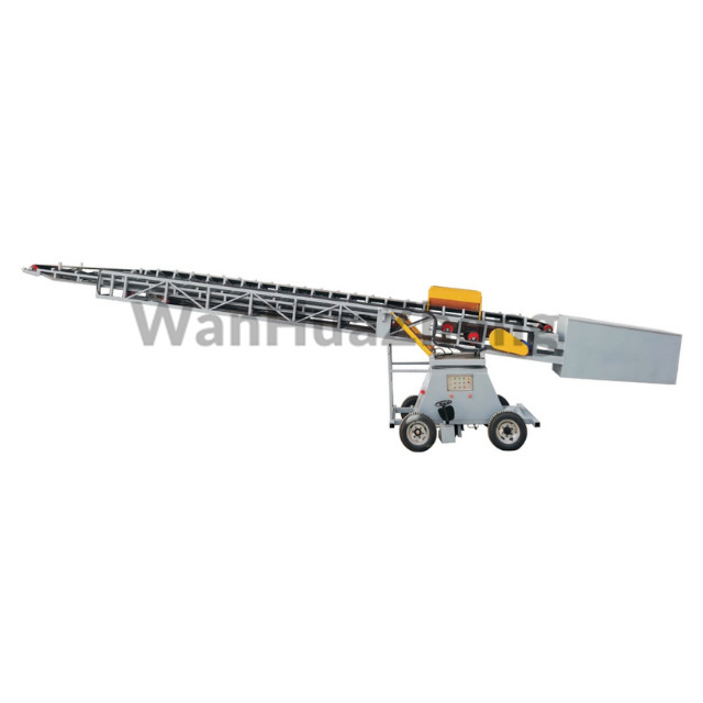 Steering telescopic loading belt conveyor