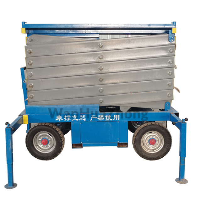 Mobile hydraulic scissor lift table 