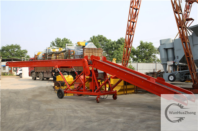 mobile double wing belt conveyor