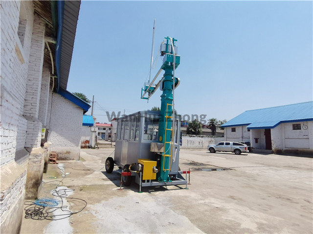 mobile grain truck probe in the grain warehouse
