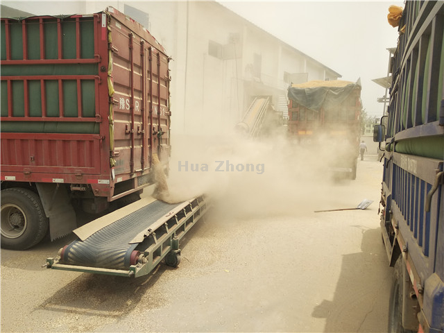 Grain in and out of warehouse operation site