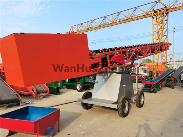 Steering telescopic loading belt conveyor in the factory