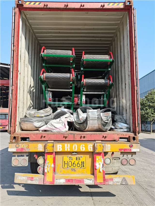 Equipment after loading into the container
