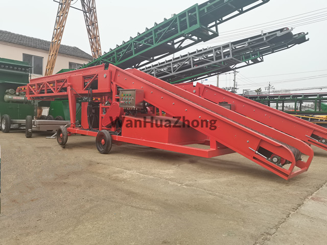 mobile loading conveyor in the factory