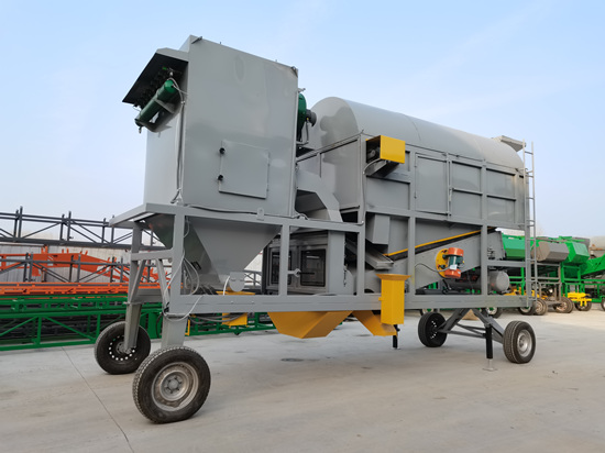 side view of customized paint environmental protection cylindrical grain cleaner