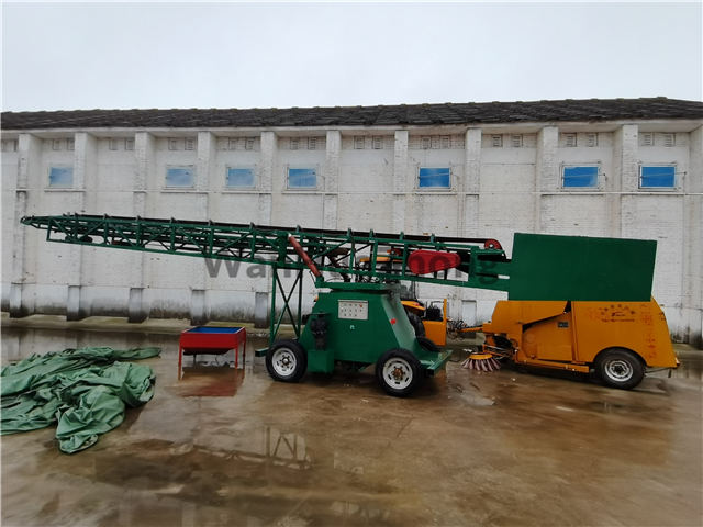 Steering telescopic loading belt conveyor in project