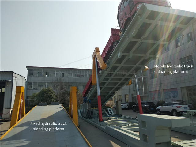 hydraulic truck unloading platform