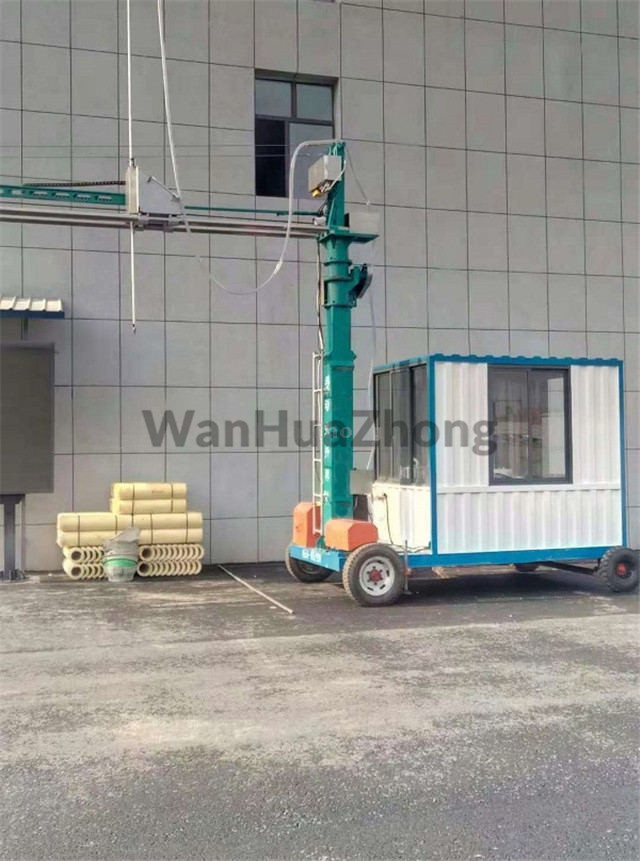 picture of mobile grain truck probe in the grain warehouse