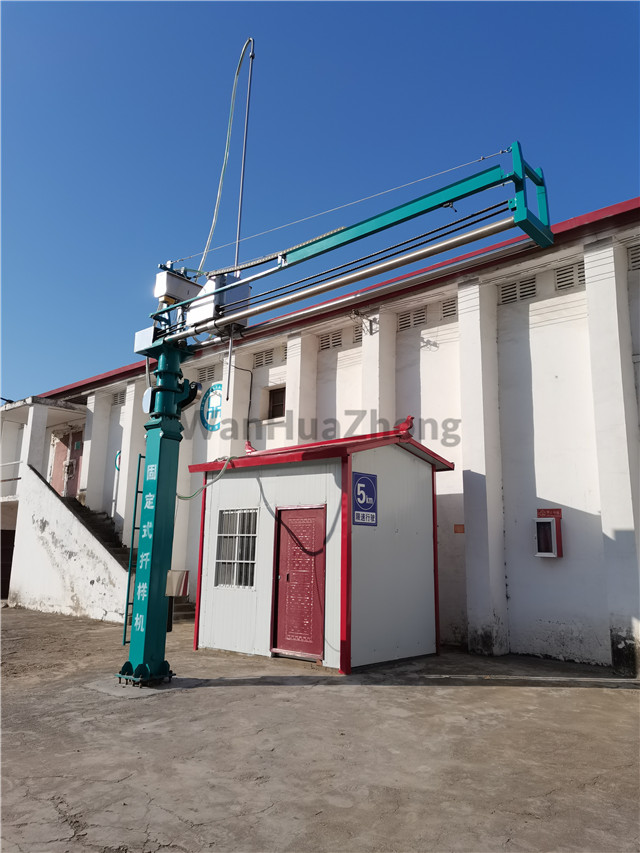 Fixed grain truck probe in the grain depot1