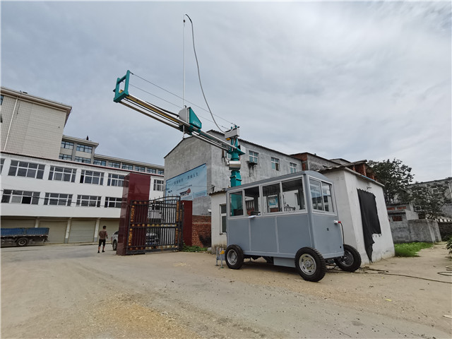 mobile truck probe is on the position