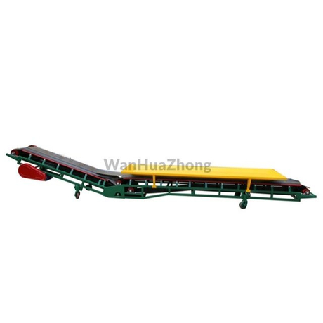 Bulk grain unloading belt conveyor