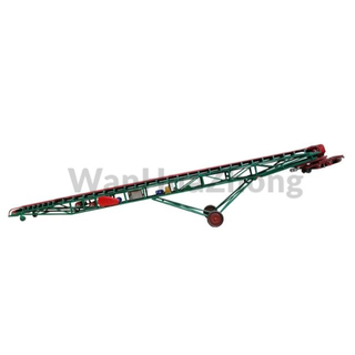 Mobile steering grain throwing belt conveyor