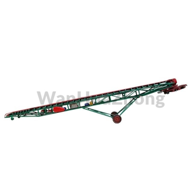 Mobile steering grain throwing belt conveyor
